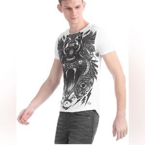 Vintage Ed Hardy Snake Print Graphic Shirt Medium